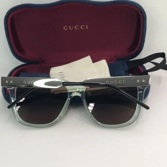 Gucci GG0976S 002 in injected material , in green rectangular/square Sunglasses - Picture 11 of 14